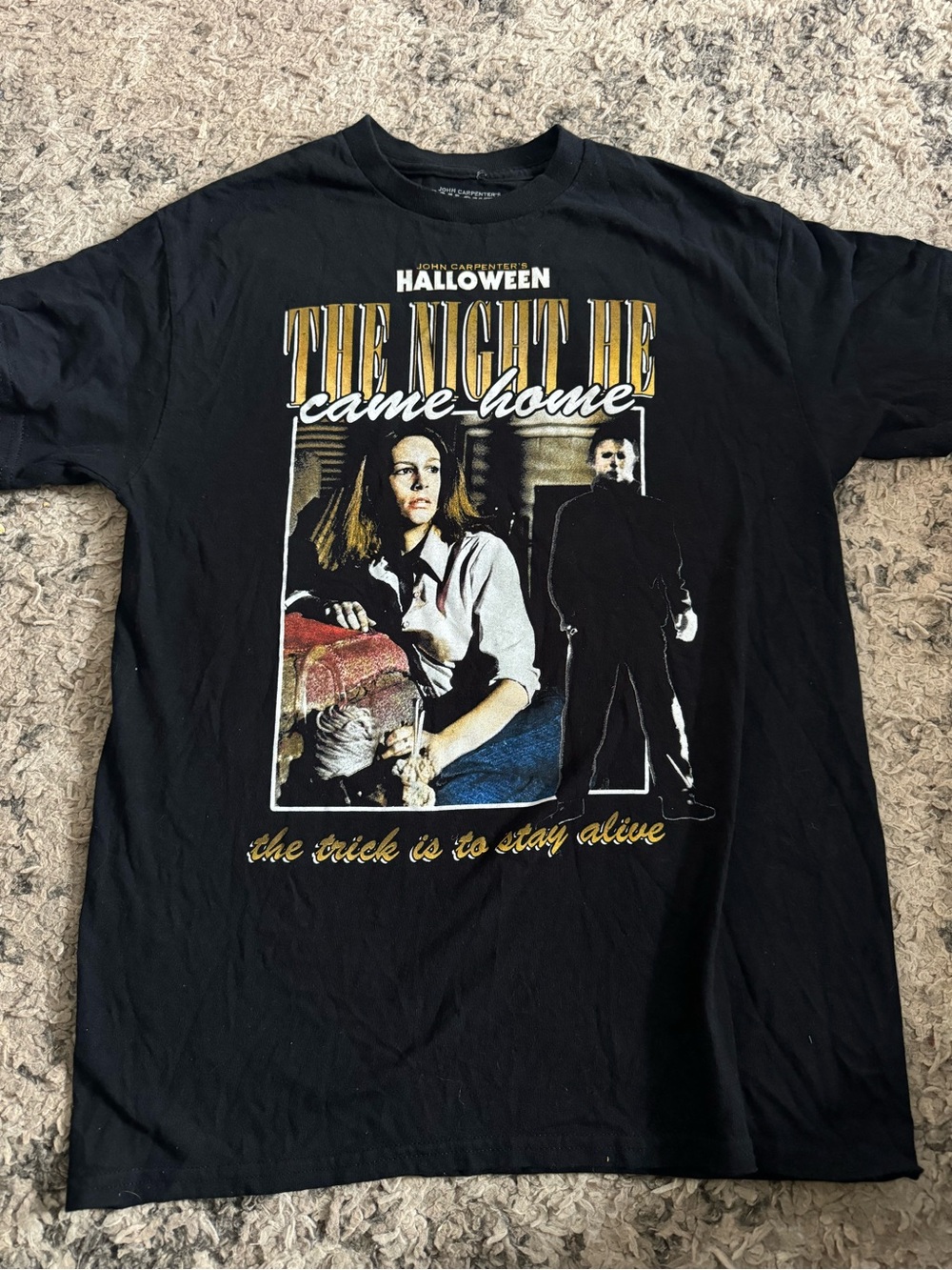 Halloween 'The Night He Came Home' Graphic Tee - Black